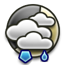 Mostly cloudy Snow flurries